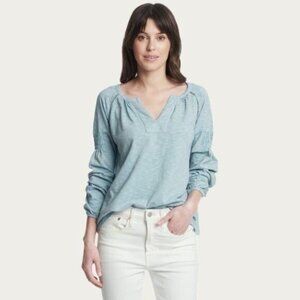 Frye Smocked Knit Peasant Flowy Top